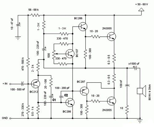 使用2N3055制作20W暖声功放效果不错！